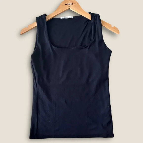 Zara | Basic Black Blouse | Size M - Picture 2 of 5